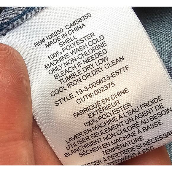 Equipment Women's Leema Shirt polyester silky teal floral long sleeve XS casual_ - Picture 7 of 9